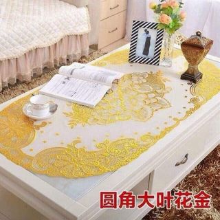 Khăn Trải Bàn-Thảm Trải Bàn Phong Cách Hoàng Gia Sang Trọng Bằng Nhựa Không Thấm Nước Kích Thước 60cm *120cm