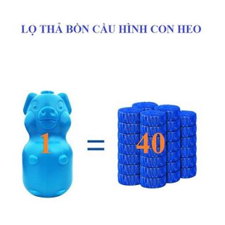 Lọ Thả Bồn Cầu Hình Con Lợn màu xanh, khử mùi nhà vệ sinh hiệu quả