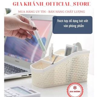 Kệ Đựng Bút Kệ Đựng Đồ Đa Năng, Khay Nhựa , Khay tiện ích, Đựng Bút 4 ngăn Việt Nhật - LD 2103