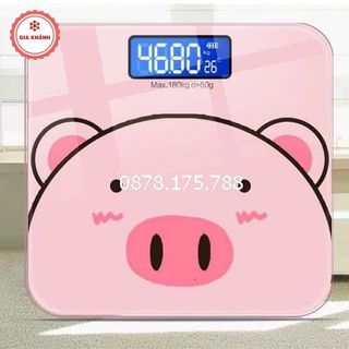 Cân điện tử sức khỏe PINK PIG hình lợn hồng siêu yêu , Cân mini điện tử mẫu mới LD2114 giá sỉ