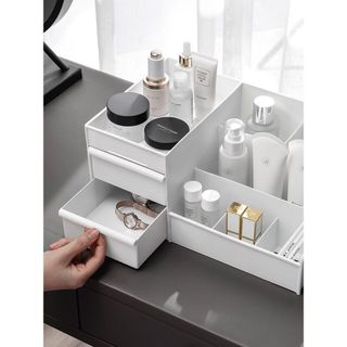Kệ Để Mỹ Phẩm Nhựa Đa Năng - Tủ Đựng Mỹ Phẩm 3 Tầng Nhiều Ngăn Siêu Tiện Ích MS LD3180