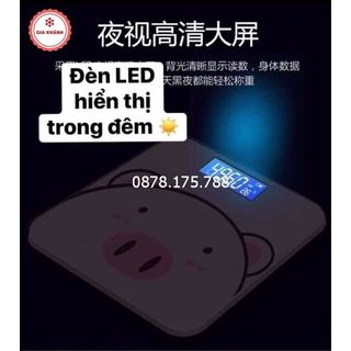Cân điện tử sức khỏe PINK PIG hình lợn hồng siêu yêu , Cân mini điện tử mẫu mới LD2114