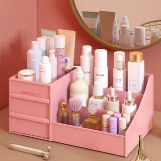 Kệ Để Mỹ Phẩm Nhựa Đa Năng - Tủ Đựng Mỹ Phẩm 3 Tầng Nhiều Ngăn Siêu Tiện Ích MS LD3180