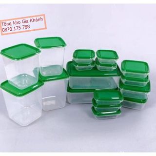 Bộ Hộp Đựng Thực Phẩm 17 Chi Tiết, Để Tủ lạnh Siêu Tiện Lợi Ngăn Mùi Thức Ăn