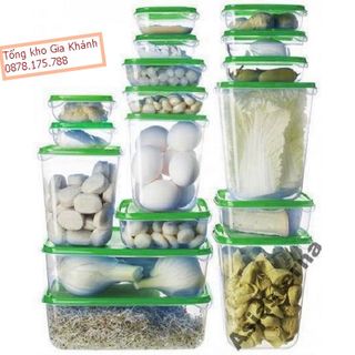 Bộ Hộp Đựng Thực Phẩm 17 Chi Tiết, Để Tủ lạnh Siêu Tiện Lợi Ngăn Mùi Thức Ăn