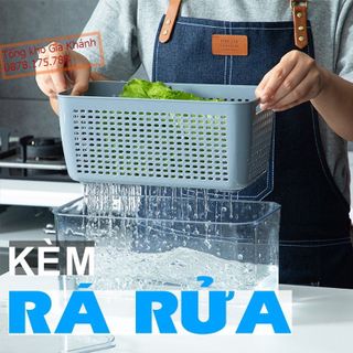 Hộp Đựng Thực Phẩm 2 Lớp, Bảo Quản Thức Ăn, Có Lỗ Thoát Nước Thoát Khí Dễ Dàng