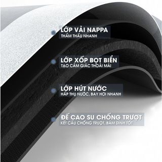 Thảm Lau Chân Silicon Siêu Thấm Nước Chất Liệu Chống Trơn Trượt