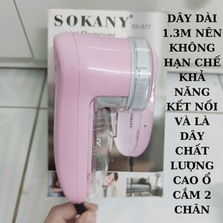 Máy Cắt Lông Xù Quần Áo SoKaNy SK-877 dùng điện cắt siêu mạnh ,Máy cắt lông xù vải len 6 lưỡi siêu bén siêu bền tiện lợi