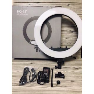 Đèn livestream 45cm giá rẻ, đèn phun xăm, make up thẩm mỹ kèm 1 kẹp điện thoại HQ18 công suất lớn siêu sáng