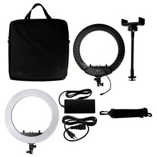 Đèn livestream 45cm giá rẻ, đèn phun xăm, make up thẩm mỹ kèm 1 kẹp điện thoại HQ18 công suất lớn siêu sáng