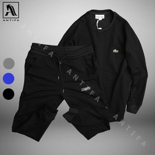 Bộ thể thao cổ tròn cá sấu