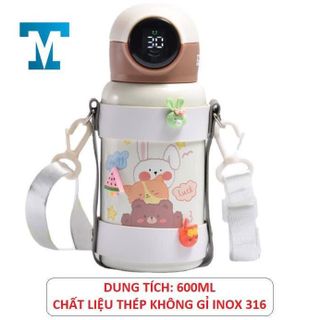 [BÌNH GIỮ NHIỆT THÔNG MINH] BÌNH GIỮ NHIỆT CHO BÉ THÔNG MINH, CÓ QUAI ĐEO, HIỂN THỊ NHIỆT ĐỘ.