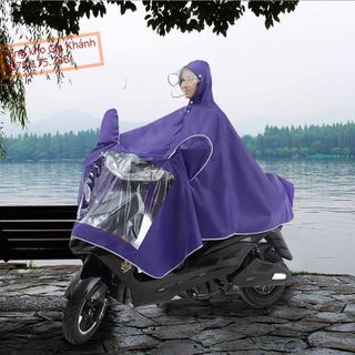 Áo Mưa Người Lớn Đi Xe Máy, 1 Đầu 2 Đầu Có Kính Che Mặt Trong Suốt, Áo Mưa Thời Trang Phản Quang Cỡ Lớn Cao Cấp LD3160