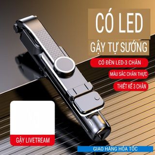 Gậy Chụp Ảnh 3 Chân Có Đèn Led Trợ Sáng F210S - Có Remote Điều Khiển Từ Xa - Chụp Ảnh Mọi Góc Độ