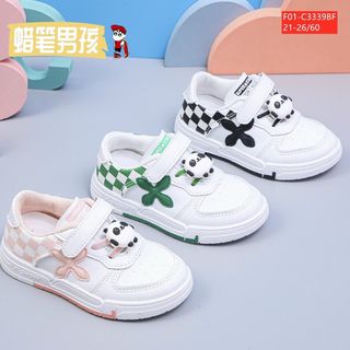 Giày thể thao bé gái chất da mềm họa tiết hoa F01