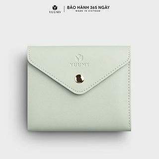 Ví nữ mini nắp gập khóa vàng Yuumy Seasand YV57 nhiều màu