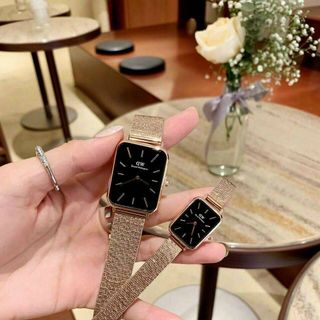 ĐỒNG HỒ D W LƯỚI CHỮ NHẬT COUPLE HOT HOT