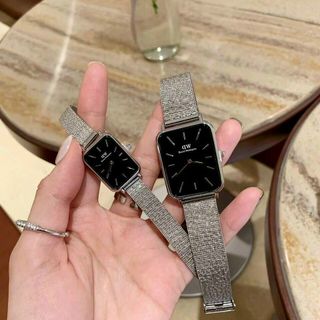 ĐỒNG HỒ D W LƯỚI CHỮ NHẬT COUPLE HOT HOT