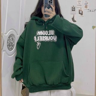 Áo hoodie thun nỉ logo in bloom yourself form dưới 70kg