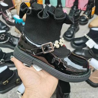 Giày Boots đen chất da đẹp êm K087