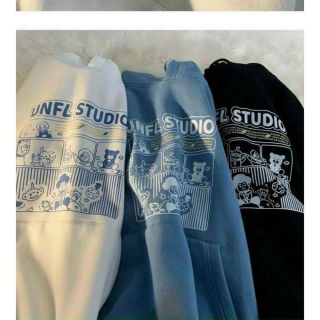 Áo hoodie thun nỉ in UNFL STUDIO form dưới 70kg