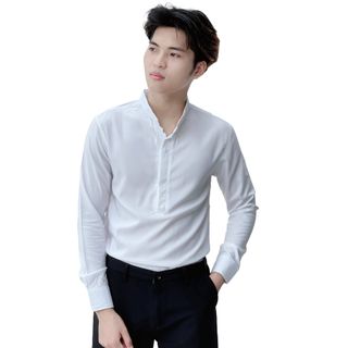 SƠ MI NAM DÀI TAY CỔ TRỤ MÃ SMLV35 giá sỉ