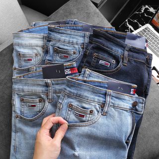 Quần jean nam cao cấp, quần jean dài nam , Chất jean dày dặn xịn sò fom slim fit size 29 ống 15cm, jean đã qua xử lý wash mền mịn, thun co giản tốt size từ 55kg - 90kg
