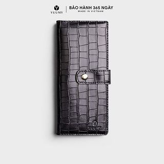 Ví cầm tay nữ vân da cá sấu khóa bấm YUUMY YV79