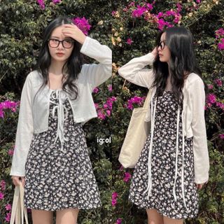 SET 2 DÂY KÈM CARDIGAN - PHONG CÁCH HÀN QUỐC giá sỉ