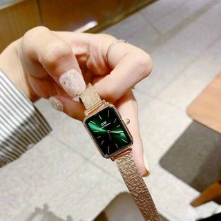ĐỒNG HỒ D W CHỮ NHẬT DÂY LƯỚI NỮ