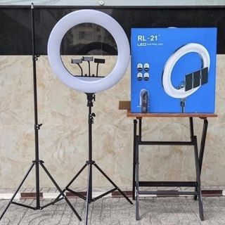 Đèn Livestream RL21 Size 54cm + Chân Đèn + Kẹp Điện Thoại - Cực Chắc Chắn- Hỗ trợ Makeup Quay TikTok
