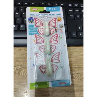 Bộ 3 móc dán tường có đóng đinh.