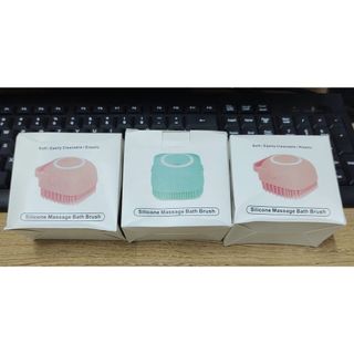 Bàn chải tắm silicon có khay đựng xà bông.