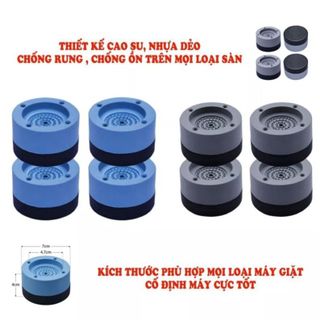 Bộ 4 đế kê máy giặt silicon chống rung, kê tủ lạnh, bàn, ghế...