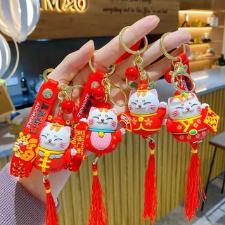 MÓC KHOÁ HÌNH MÈO THẦN TÀI