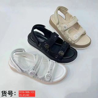 Sandal nữ quai dán sau đế bánh mỳ siêu êm F016