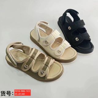 Sandal nữ quai dán sau đế bánh mỳ siêu đẹp F016 giá sỉ