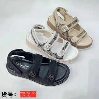 Sandal nữ quai dán sau đế bánh mỳ siêu đẹp F016