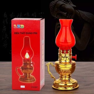 Đèn thờ vĩnh cửu,sử dụng pin, thiết kế cổ kính, hài hoà, cân đối, tăng phần trang nghiêm