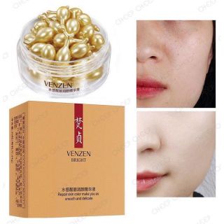 Venzen Tinh chất Hyaluronic Acid dạng viên nang dưỡng ẩm thu nhỏ lỗ chân lông nuôi dưỡng và phục hồi làn da 30g