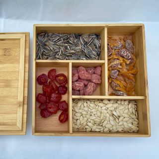 Hộp Đựng Mứt, Hộp Đựng Bánh Kẹo Tết, Hộp Quà Tết Bằng Gỗ Tre Tự Nhiên- BeSOL