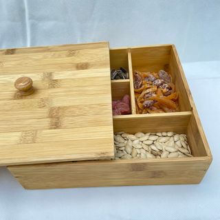 Hộp Đựng Mứt, Hộp Đựng Bánh Kẹo Tết, Hộp Quà Tết Bằng Gỗ Tre Tự Nhiên- BeSOL