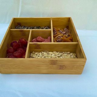 Hộp Đựng Mứt, Hộp Đựng Bánh Kẹo Tết, Hộp Quà Tết Bằng Gỗ Tre Tự Nhiên- BeSOL