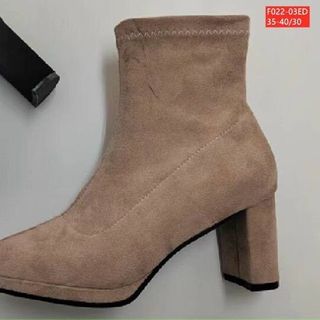 Giày boots nữ gót vuông cao siêu đẹp F022