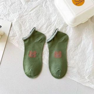 SET 10 ĐÔI TẤT Trắng XANH LÁ MẪU MỚI VIỀN BÈO