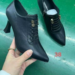 Giày boots nữ cổ thấp mũi nhọn siêu sang F016 giá sỉ