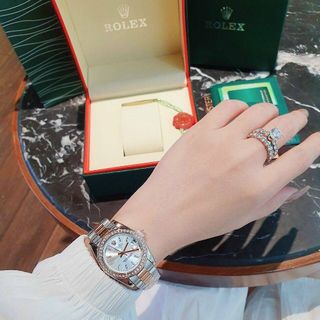 ĐỒNG HỒ ROLLEX NỮ VIỀN HỘT HOT