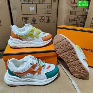 Giày thể thao nữ màu trắng phối màu đẹp K131