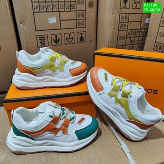 Giày thể thao nữ màu trắng phối màu đẹp K131