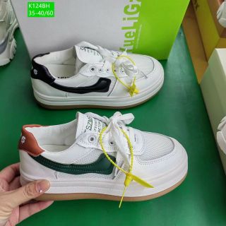 Giày thể thao nữ chất vải lưới kết hợp da mềm K124